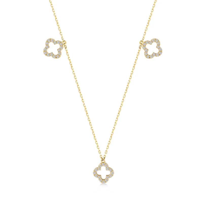 3 Glowing Clover Necklace