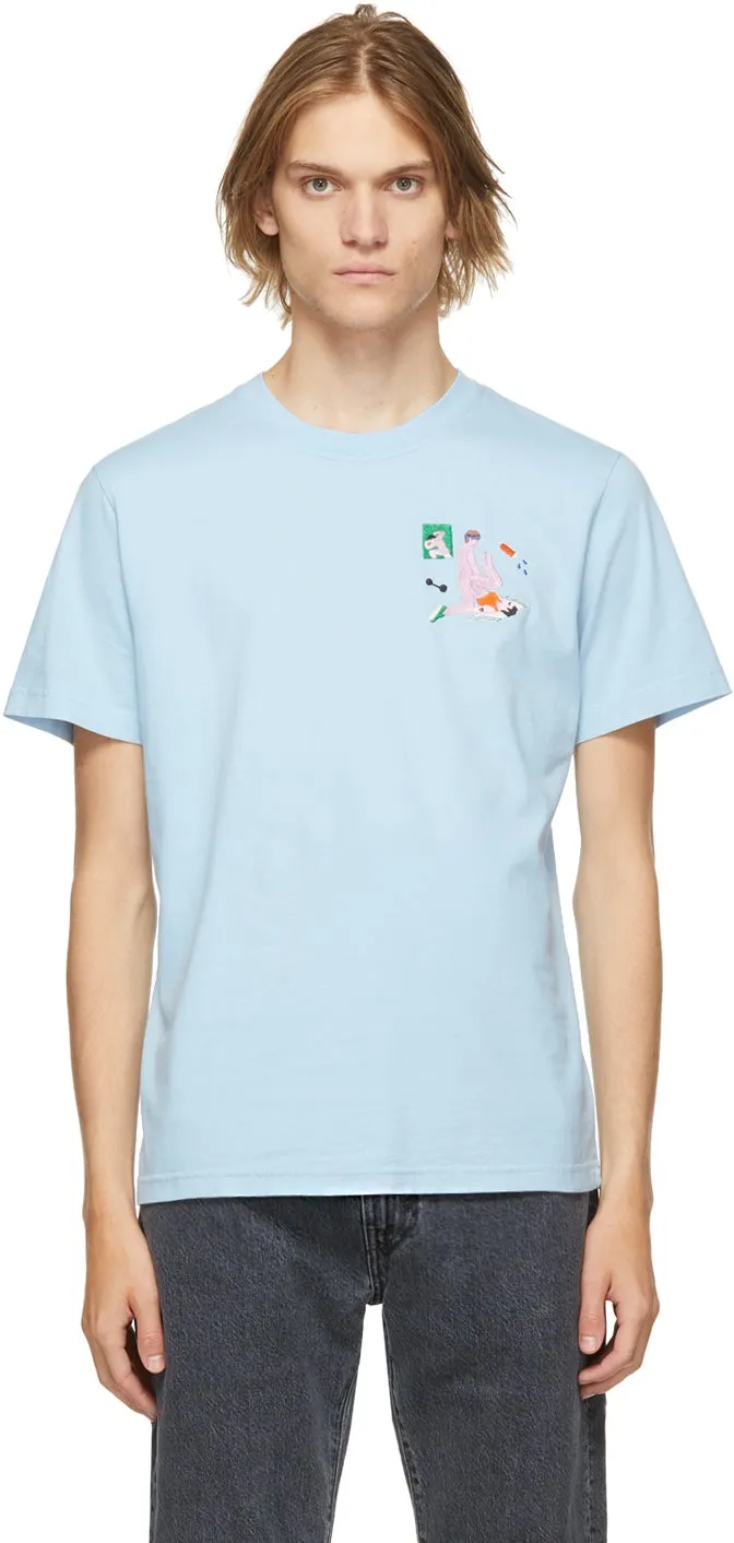Carne Bollente Blue Organic Cotton Aerodick T-Shirt
