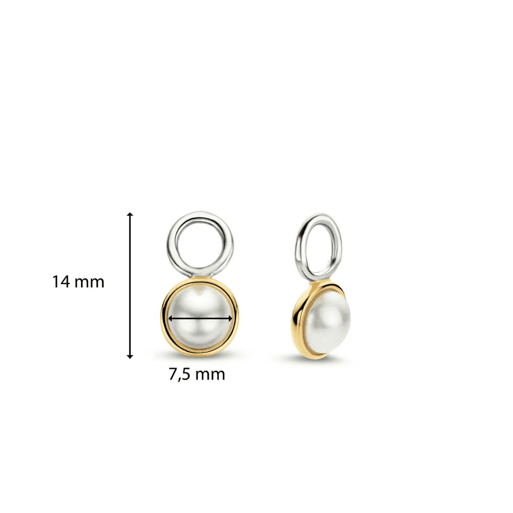 Circular Pearl Earcharms - Gold - 9255YP