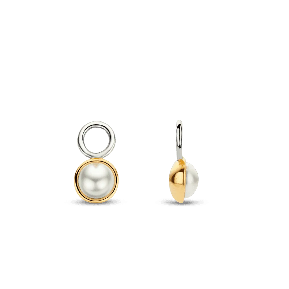 Circular Pearl Earcharms - Gold - 9255YP