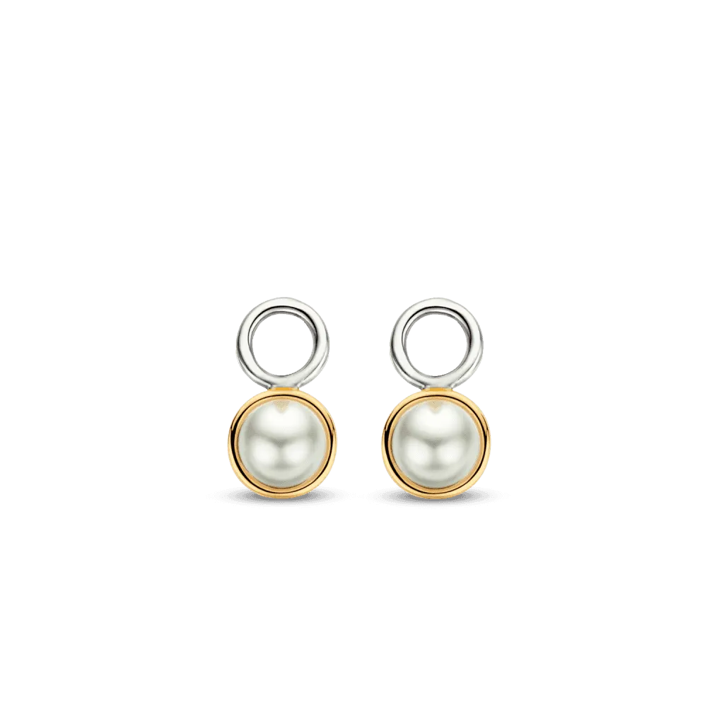 Circular Pearl Earcharms - Gold - 9255YP