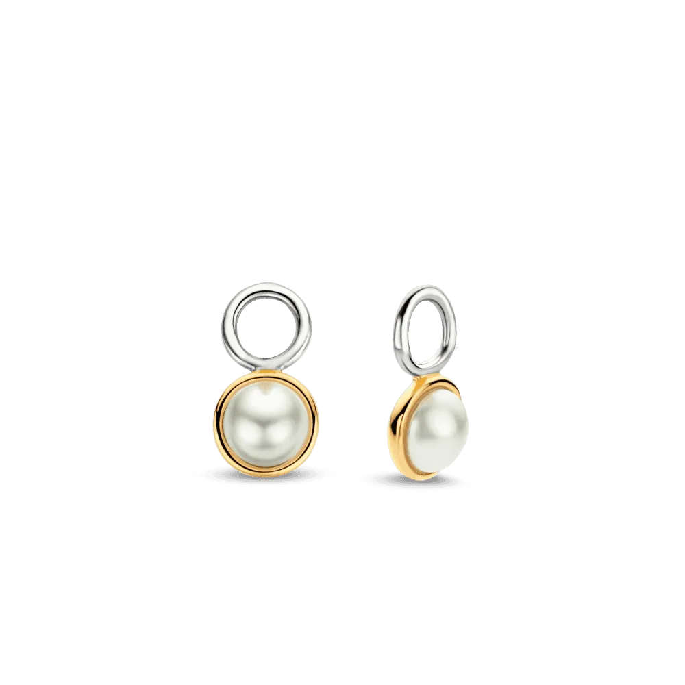 Circular Pearl Earcharms - Gold - 9255YP