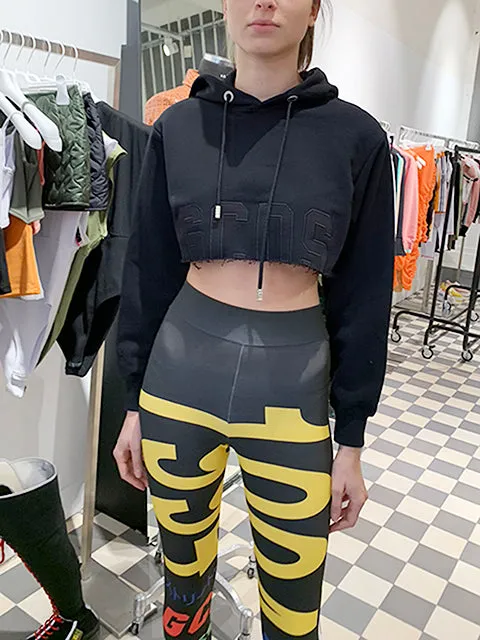 CROP MONOCHROME HOODIE