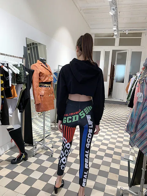 CROP MONOCHROME HOODIE