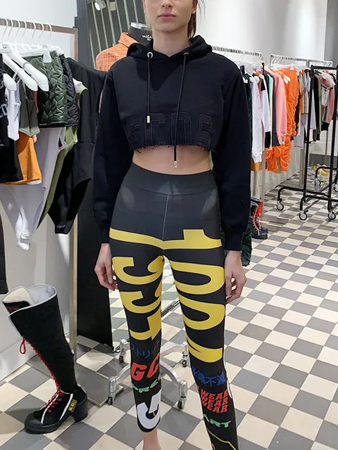 CROP MONOCHROME HOODIE