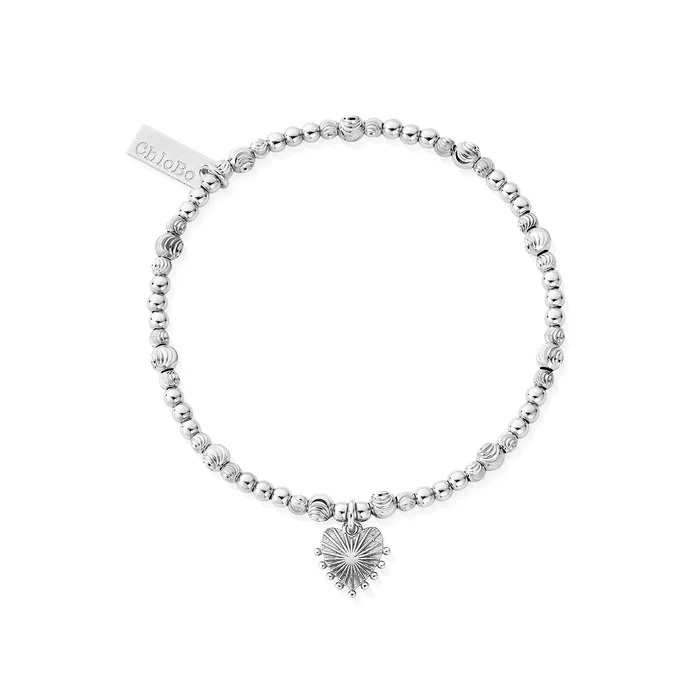 Cute Sparkle Glowing Beauty Bracelet - Silver - SBCS3196