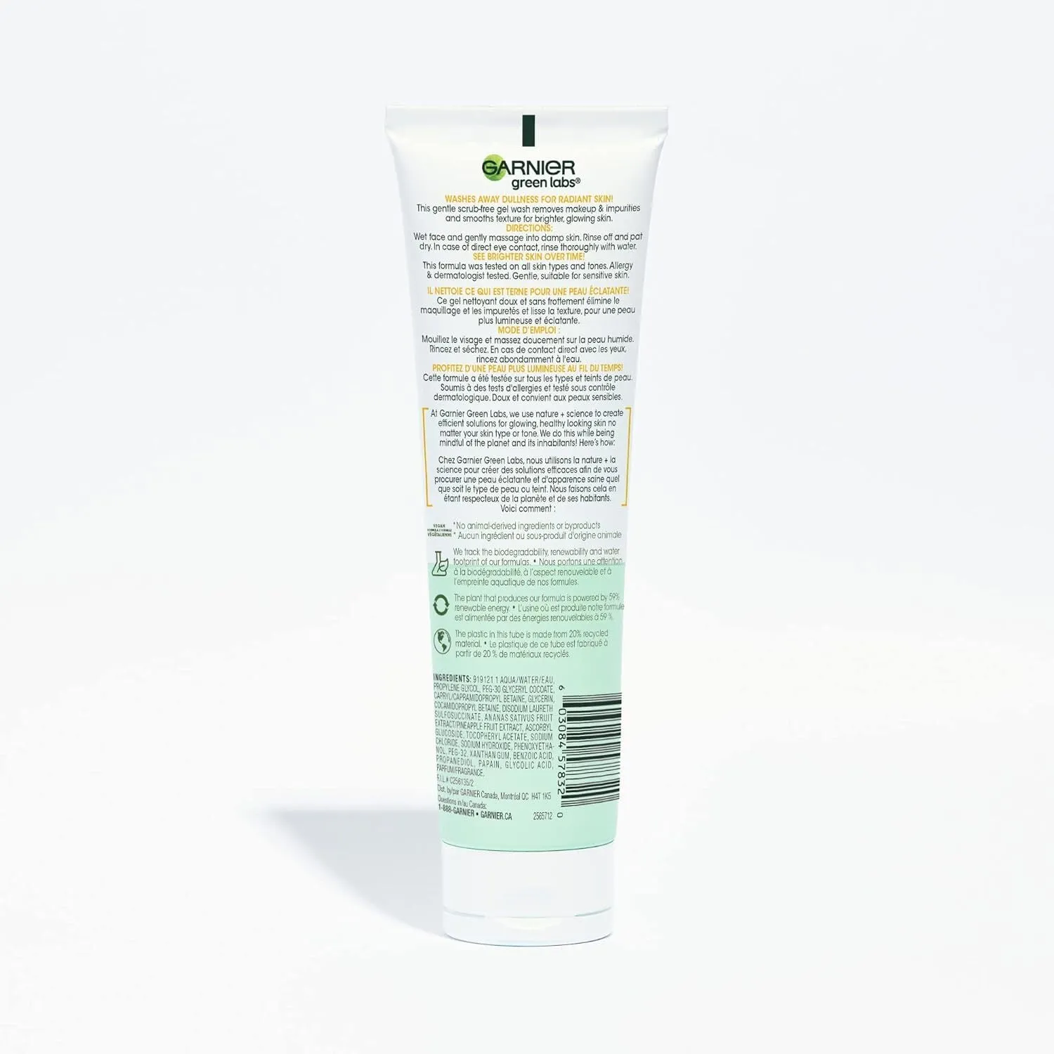 Garnier Green Labs Pinea-C Brightening Gel Cleanser Dull & Uneven Skin 130ml