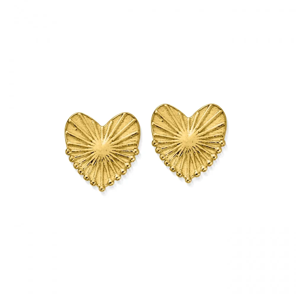 Glowing Beauty Stud Earrings - Gold - GEST3217