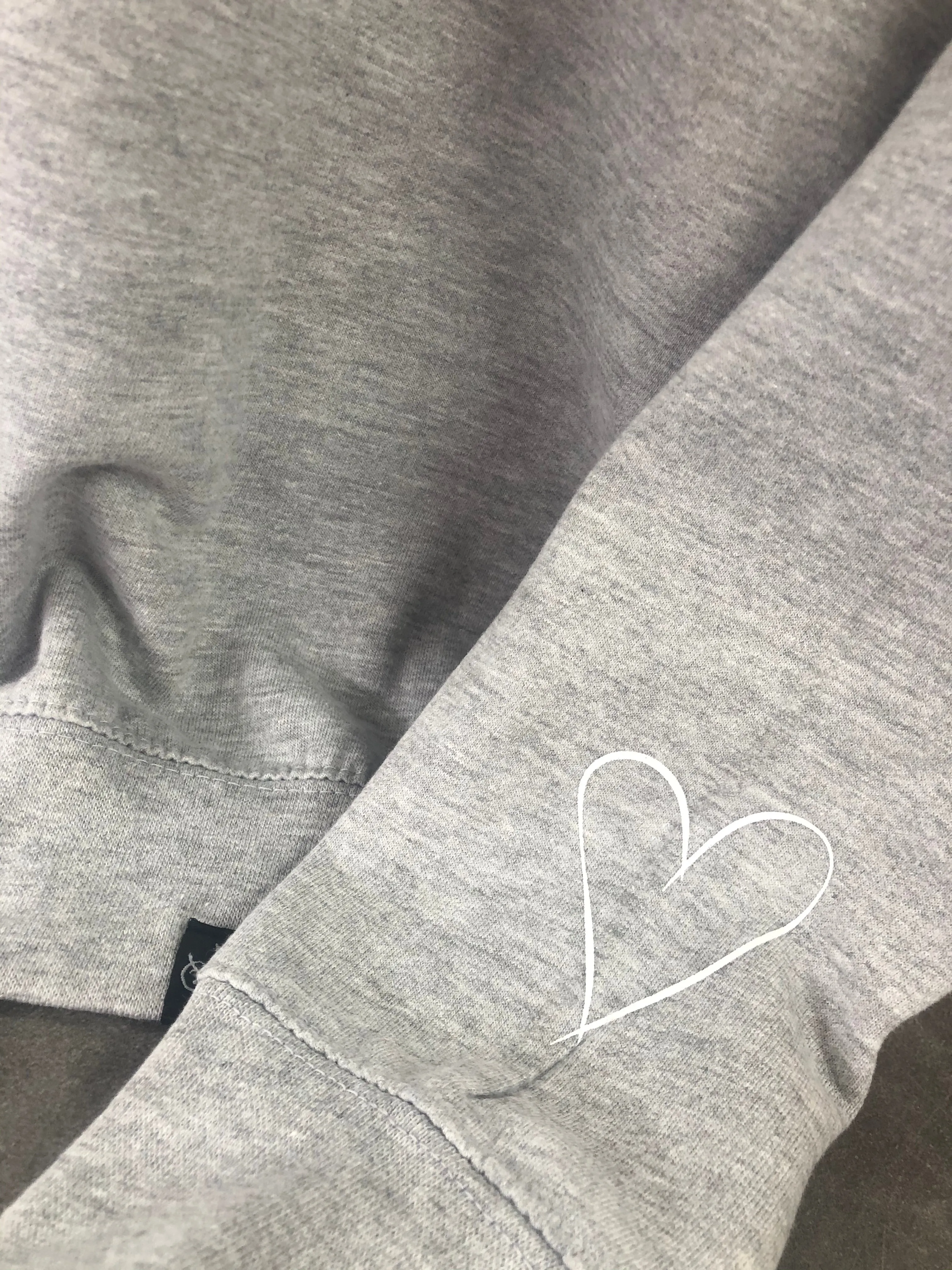 Heart Grey Crew Neck Sweatshirt