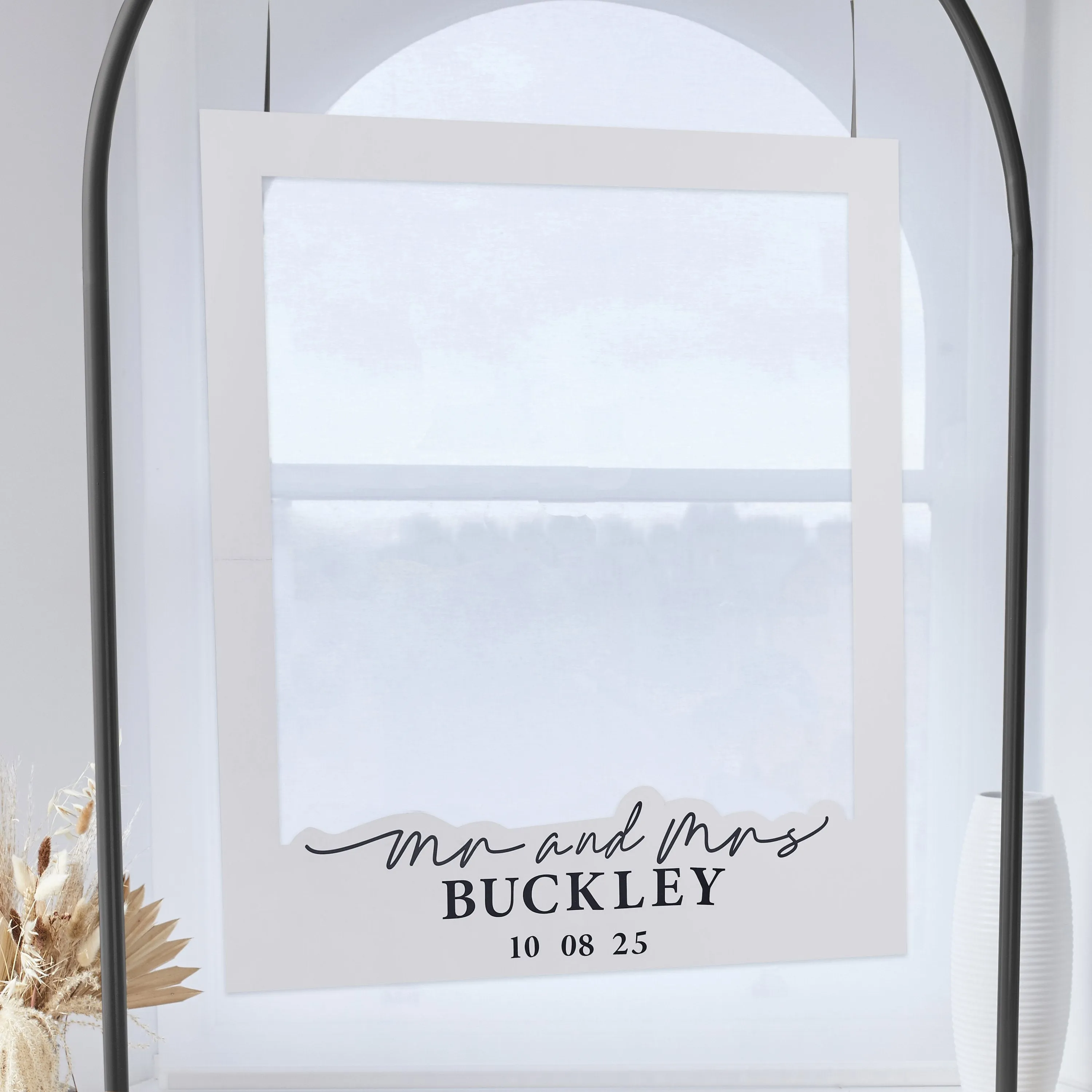 Monochrome Mr & Mrs Customisable frame