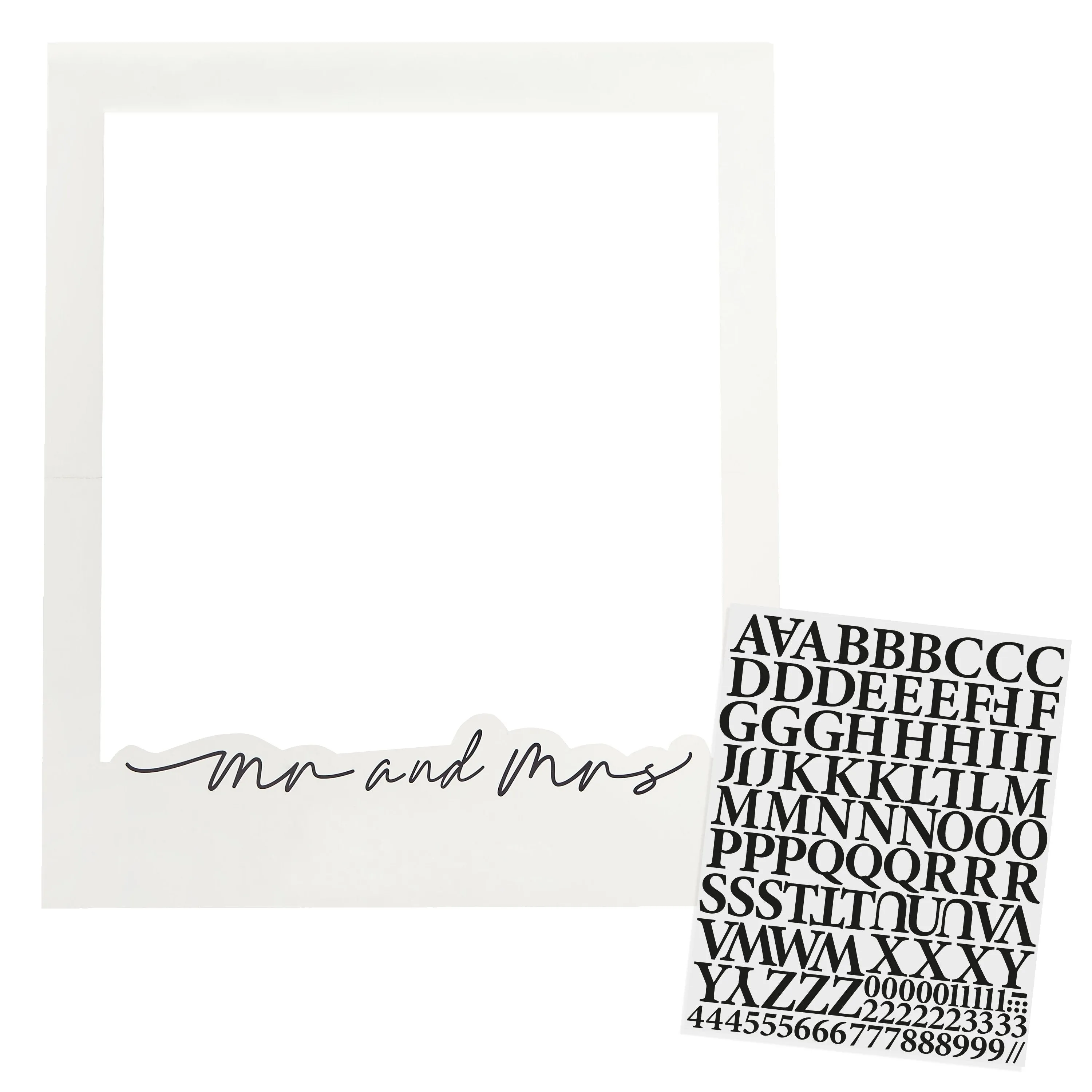 Monochrome Mr & Mrs Customisable frame