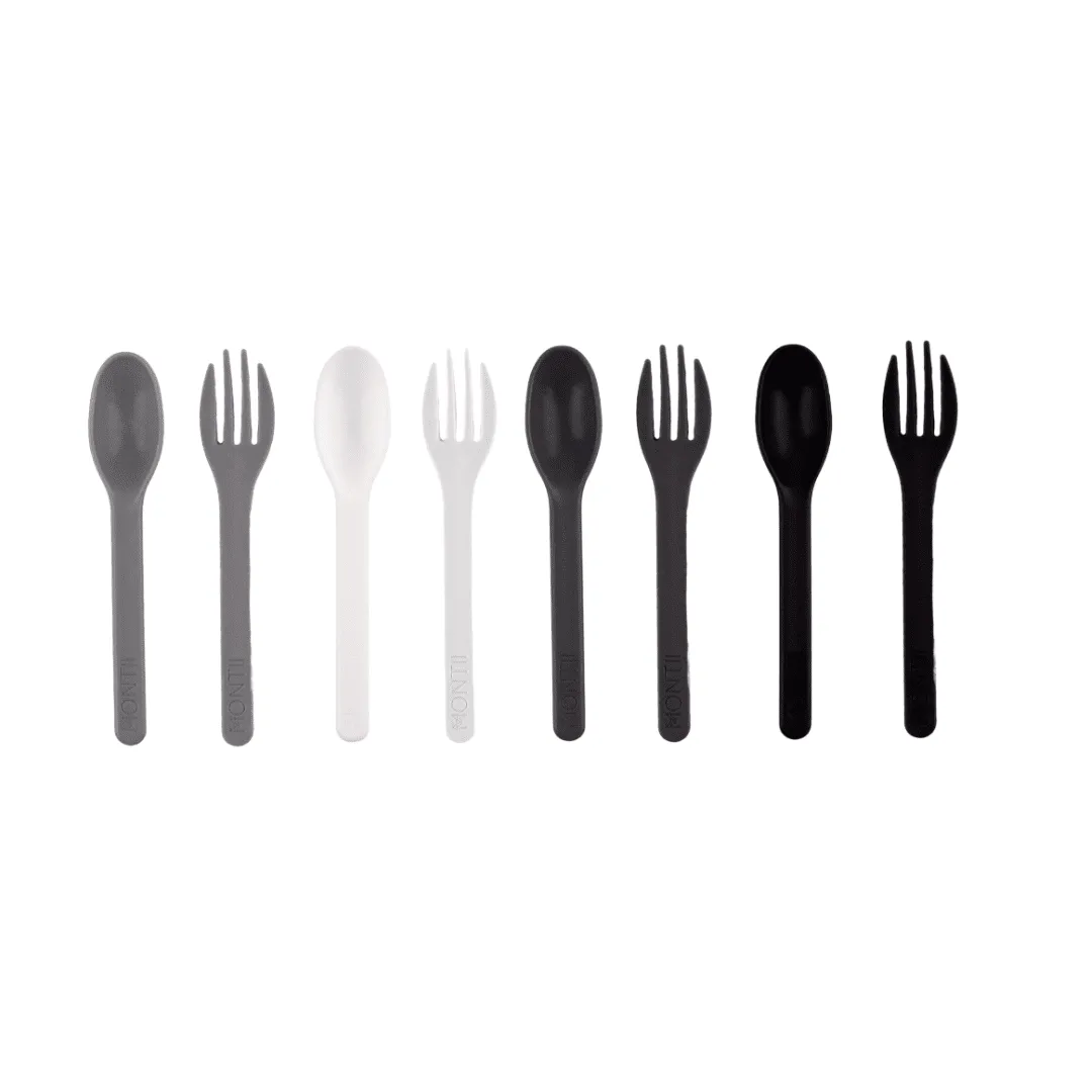 MONTIICO OUT & ABOUT CUTLERY SET - MONOCHROME