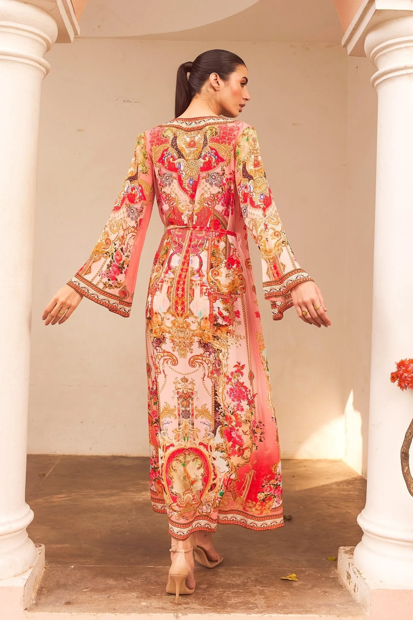 PINK CASTLE WRAP DRESS