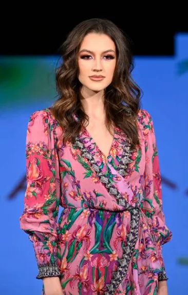 PINK RADIANCE HI LOW WRAP DRESS