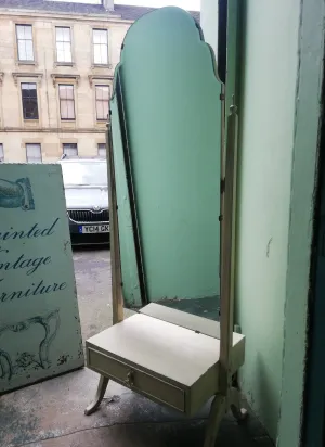 RESERVED ........Vintage hand painted freestanding cheval mirror