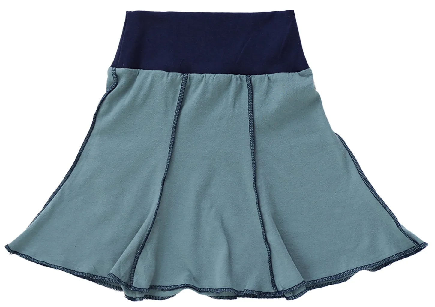 Short Seamed Flare Skirt
