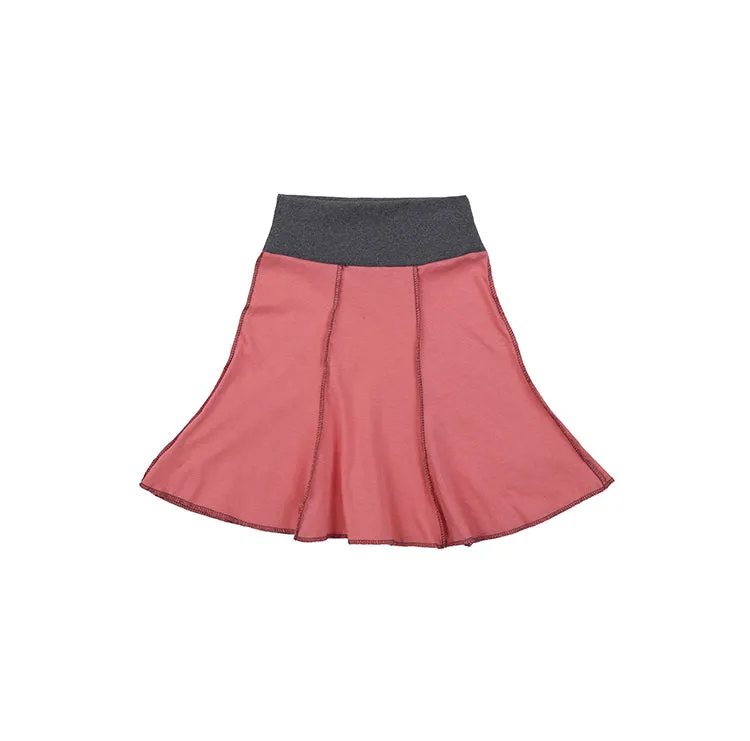 Short Seamed Flare Skirt
