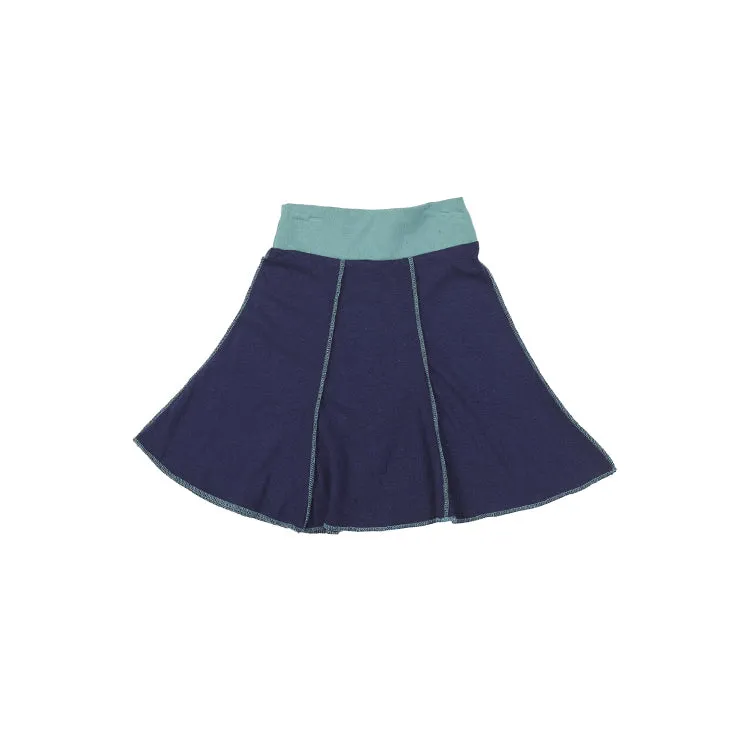Short Seamed Flare Skirt
