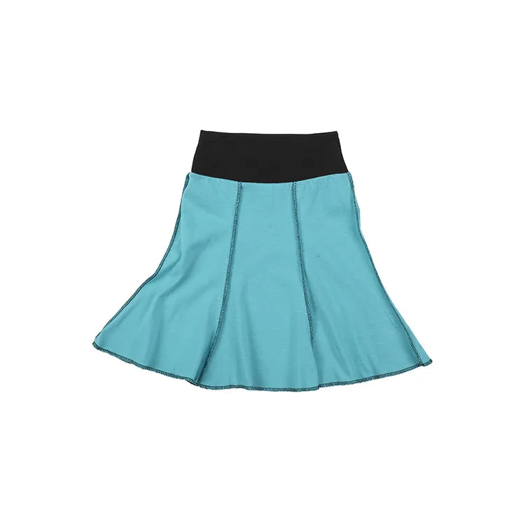 Short Seamed Flare Skirt