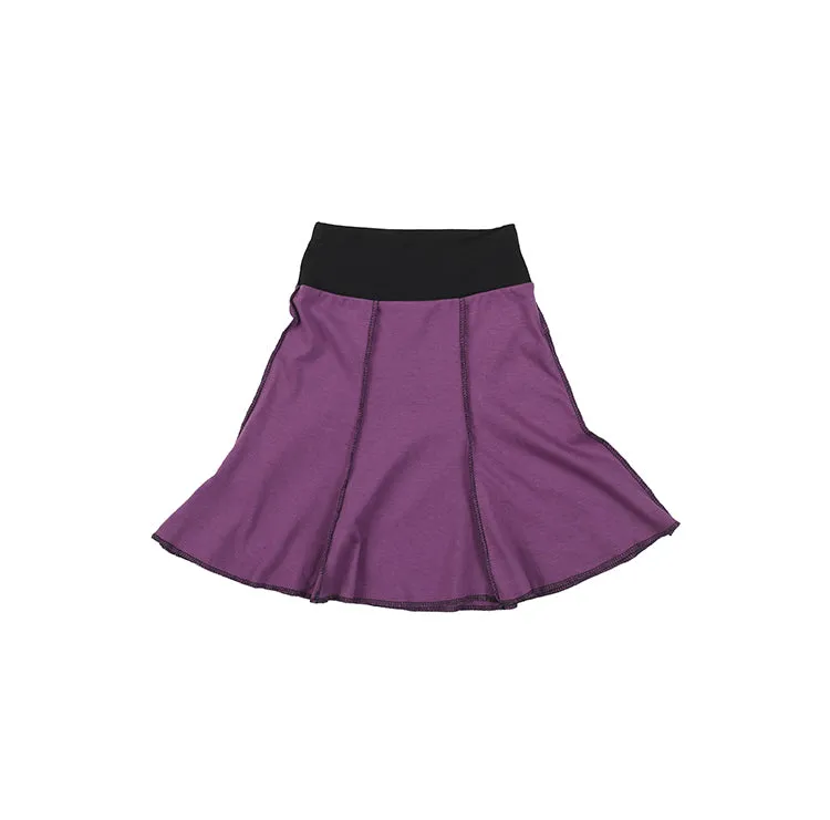 Short Seamed Flare Skirt