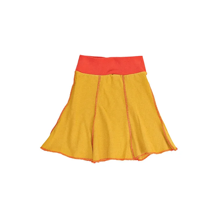 Short Seamed Flare Skirt