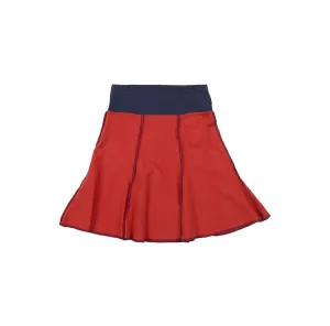 Short Seamed Flare Skirt