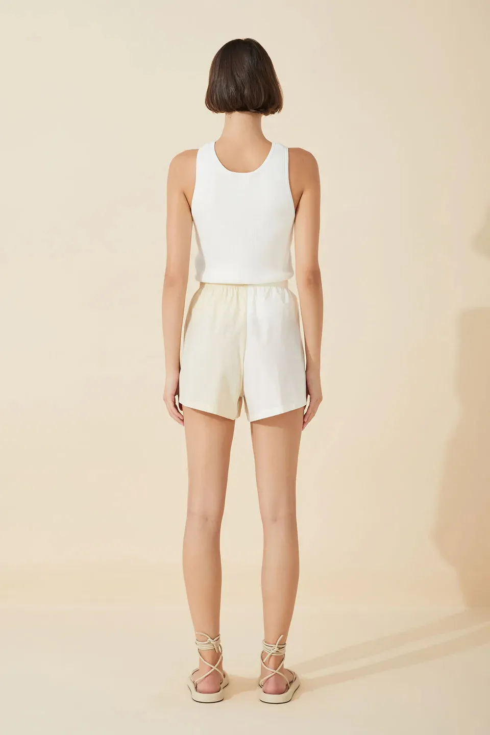STONE TWO-TONE ORGANIC COTTON BLEND SHORT
